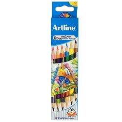 Artline 6 Duo Colour Pencils - 12 Shades